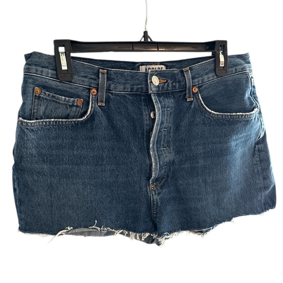 AGOLDE Riley High Rise Cut Jean into Shorts - Picture 1 of 7